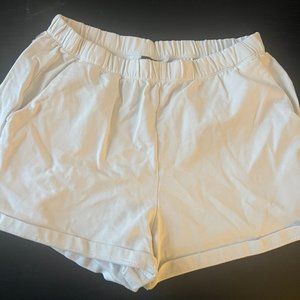 Patagonia White Sweatshirt Shorts, Size L